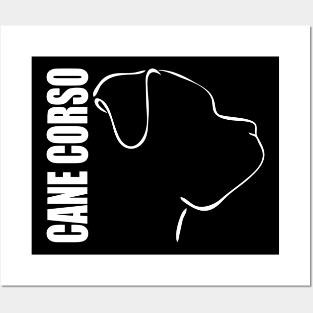 Proud Cane Corso profile dog lover gift Wall Art by wilsigns